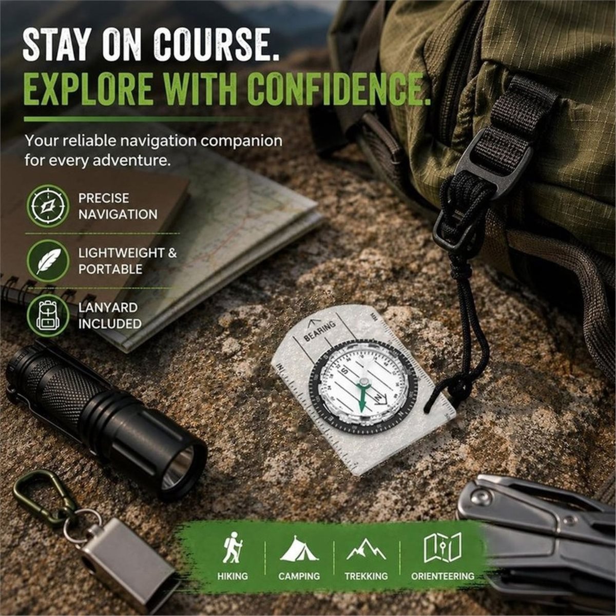 Map Compass Orienteering - 22 Pcs Orienteering Compass,Waterproof,Compass Hiking,Map Compass