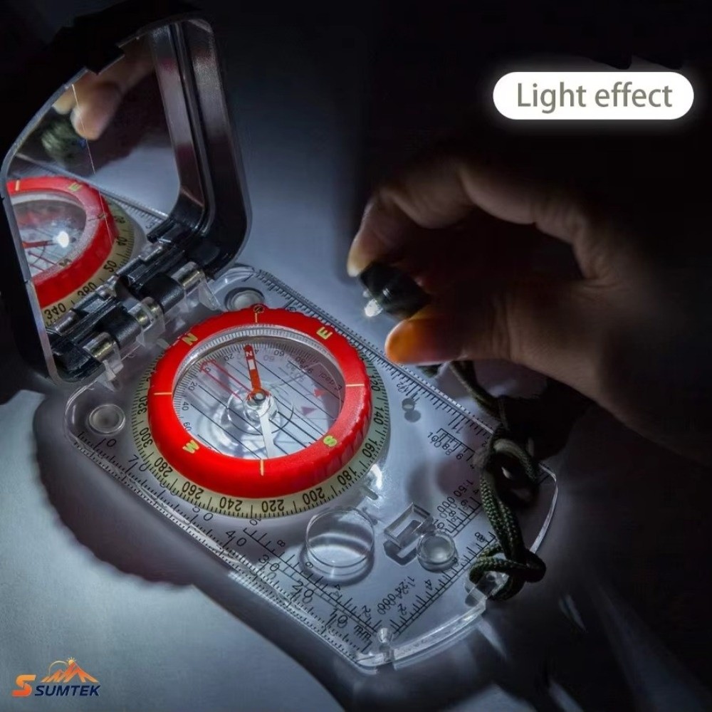 Luminous Outdoor Compass with  - Map Compass Orienteering ulasan dan harga