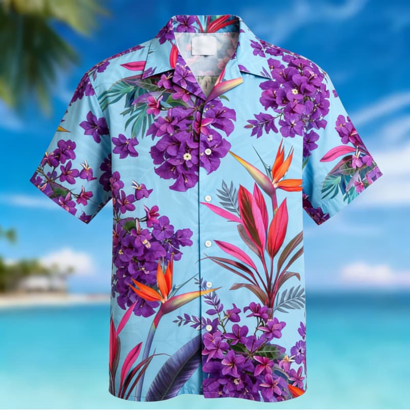 Men's Premium Hawaiian Floral  - Outdoor Adventure Vacations ulasan dan harga