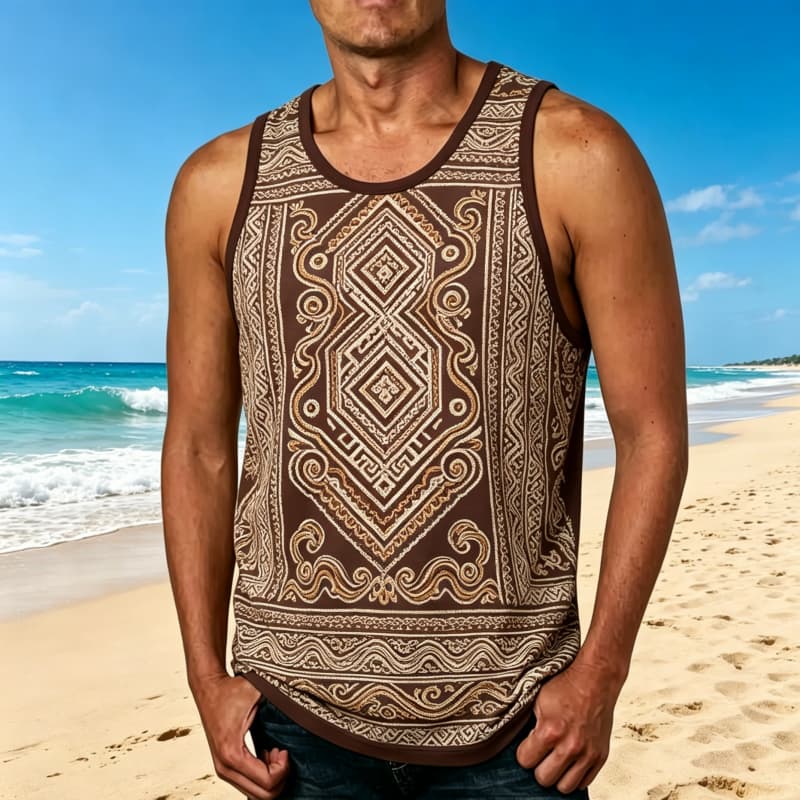 A unique tribal art printed ve - Outdoor Adventure Vacations ulasan dan harga