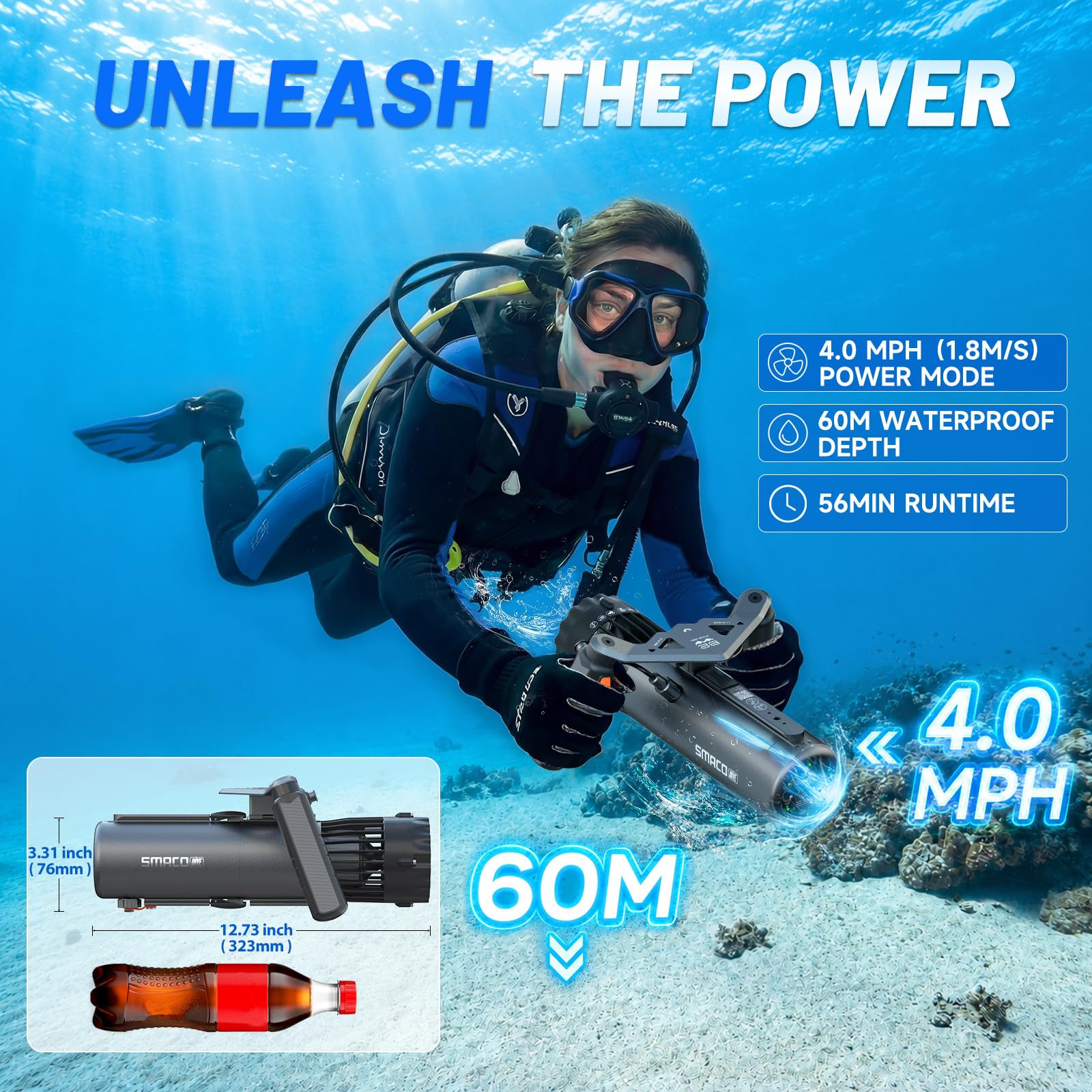 SMACO Mini Scuba Tank Underwat - Outdoor Adventure Vacations ulasan dan harga