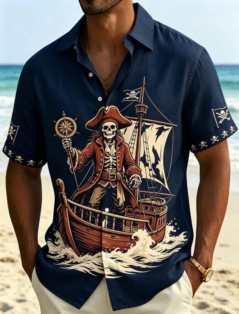 Men's Pirate Adventure Printed - Outdoor Adventure Vacations ulasan dan harga