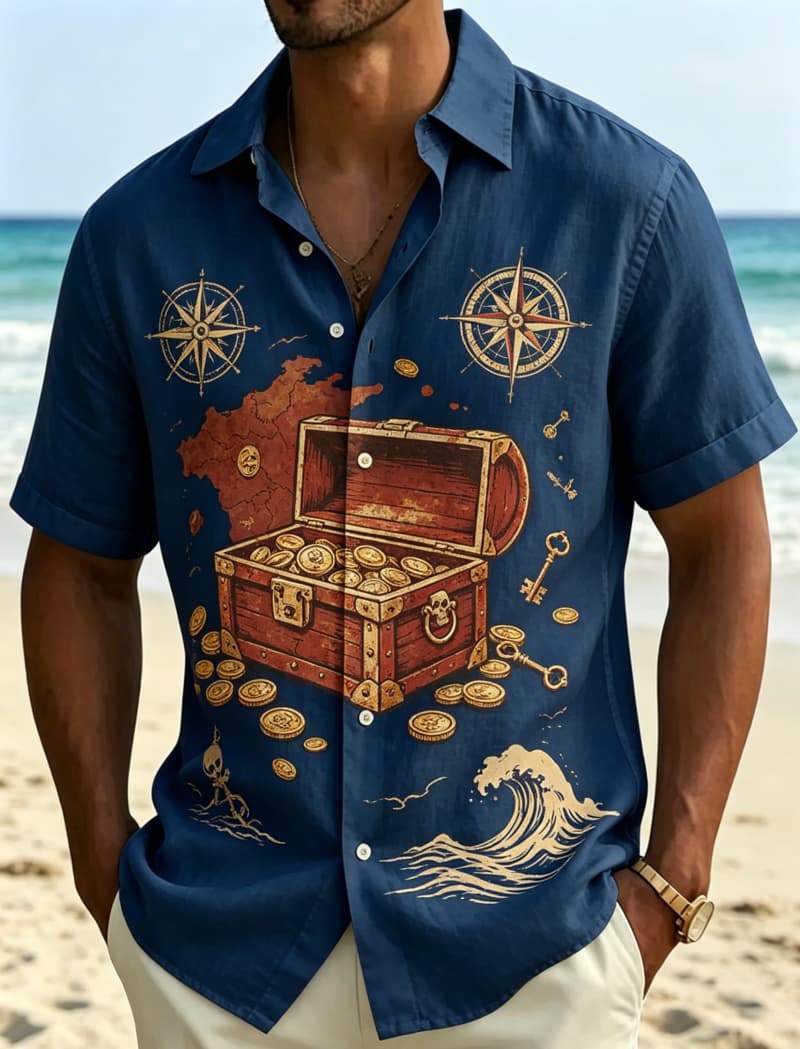 Men's Pirate Adventure Printed - Outdoor Adventure Vacations ulasan dan harga
