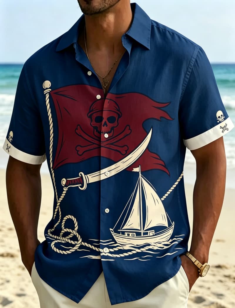 Men's Pirate Adventure Printed - Outdoor Adventure Vacations ulasan dan harga
