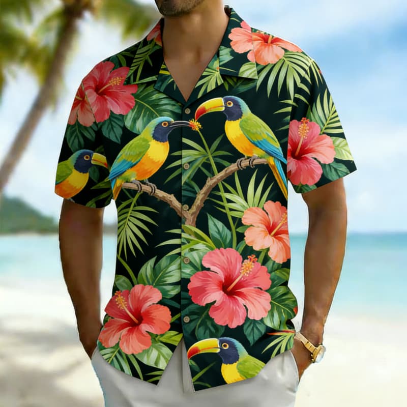 Men's Premium Tropical Bird Pr - Outdoor Adventure Vacations ulasan dan harga