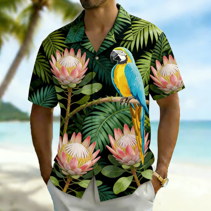 Men's Premium Tropical Bird Pr - Outdoor Adventure Vacations ulasan dan harga