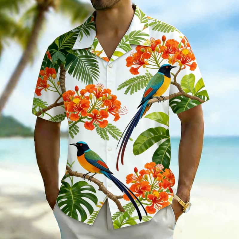 Men's Premium Tropical Bird Pr - Outdoor Adventure Vacations ulasan dan harga