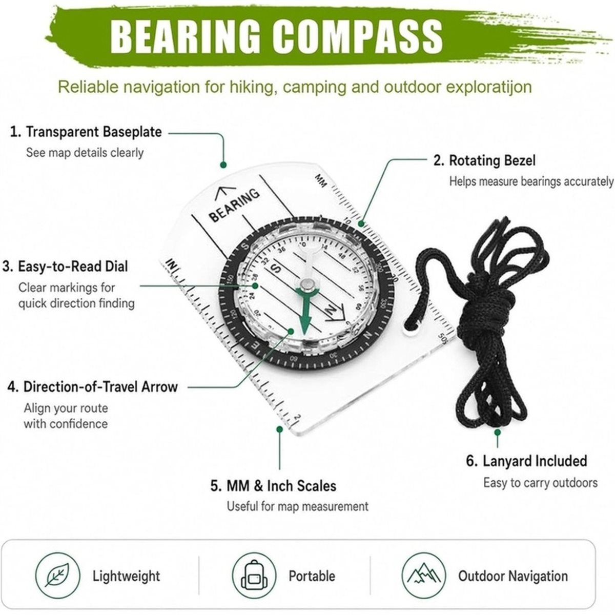 22 Pcs Orienteering Compass,Wa - Map Compass Orienteering ulasan dan harga