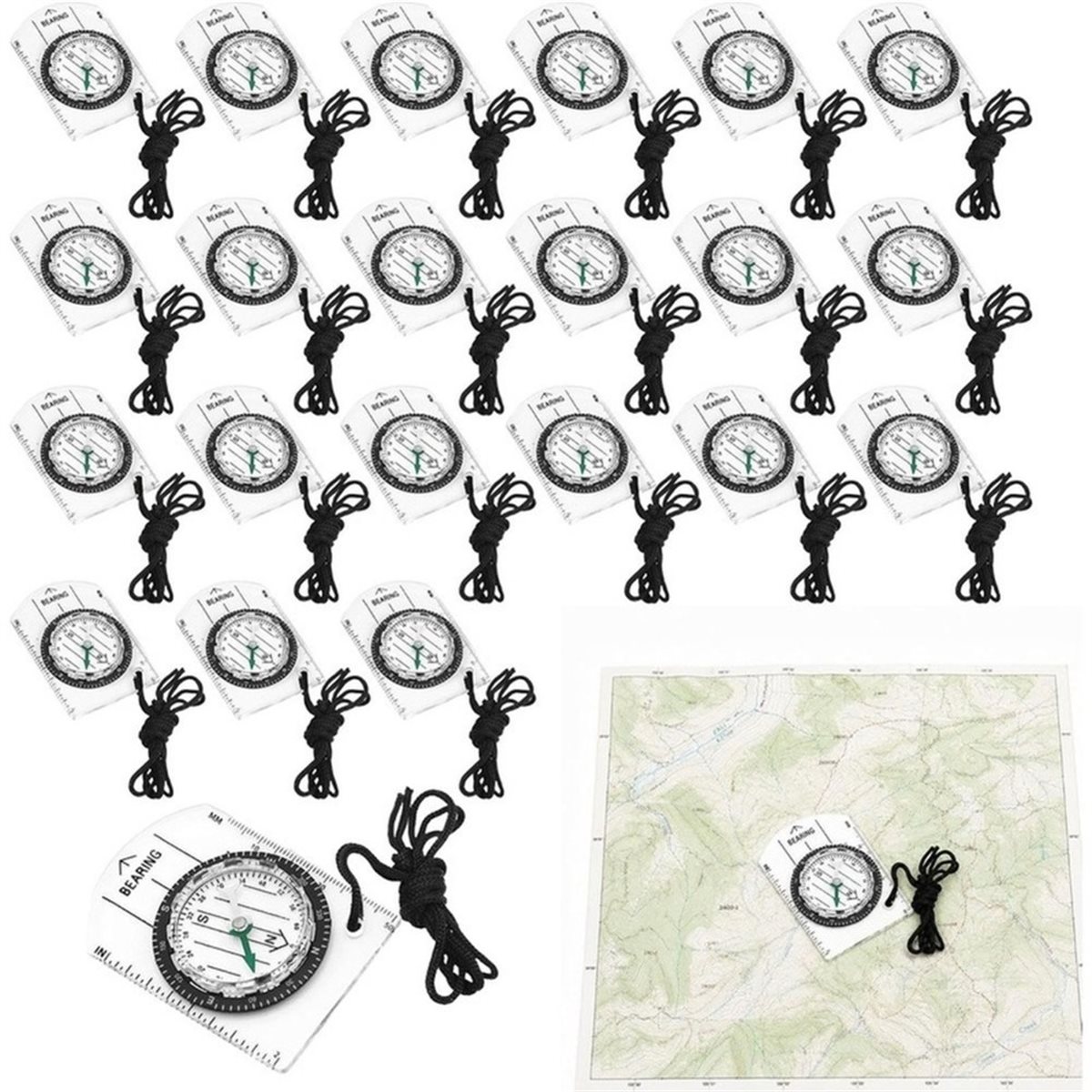 22 Pcs Orienteering Compass,Wa - Map Compass Orienteering ulasan dan harga