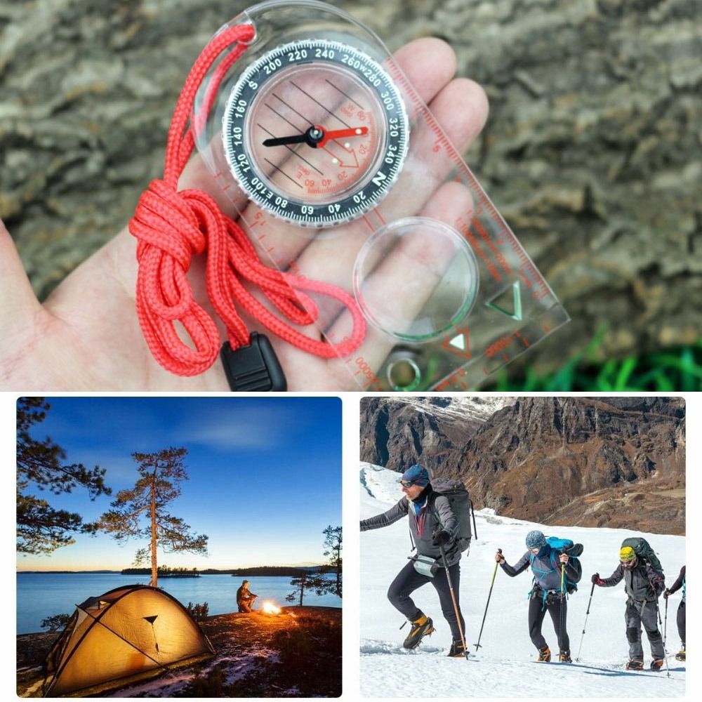 New Acrylic Map Ruler Compass  - Map Compass Orienteering ulasan dan harga