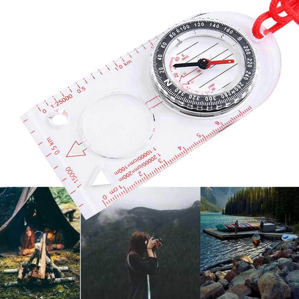 New Acrylic Map Ruler Compass  - Map Compass Orienteering ulasan dan harga